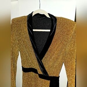 Gold and Black Rhomper with train